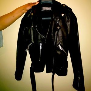 Real leather bagatelle jacket